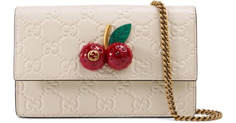 gucci signature mini bag with cherries